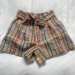 Loft high-waisted Seersucker shorts. Size M